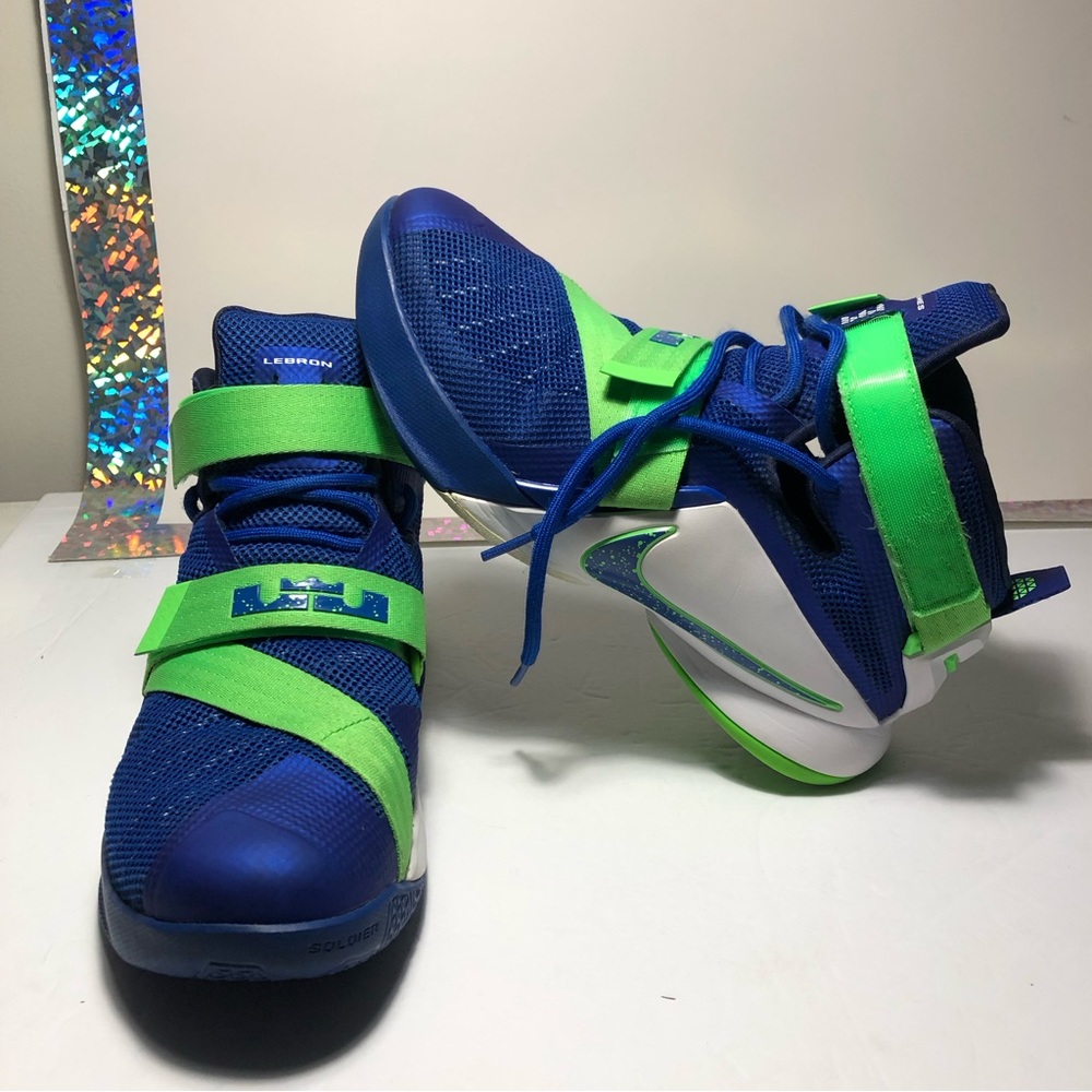 Bike LeBron Soldier 9 Sprite Blue Green Men’s 8.5 *Rare
